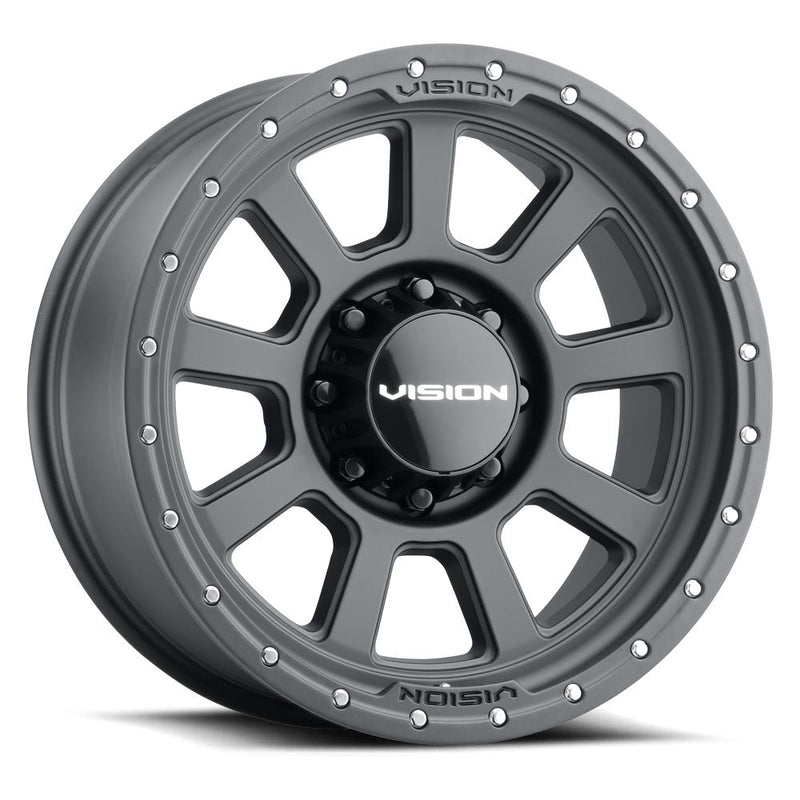 Vision Wheel Off-Road - 350 OJOS - Black - Satin Black - 17" x 9", 12 Offset, 8x170 (Bolt Pattern), 125.2mm HUB