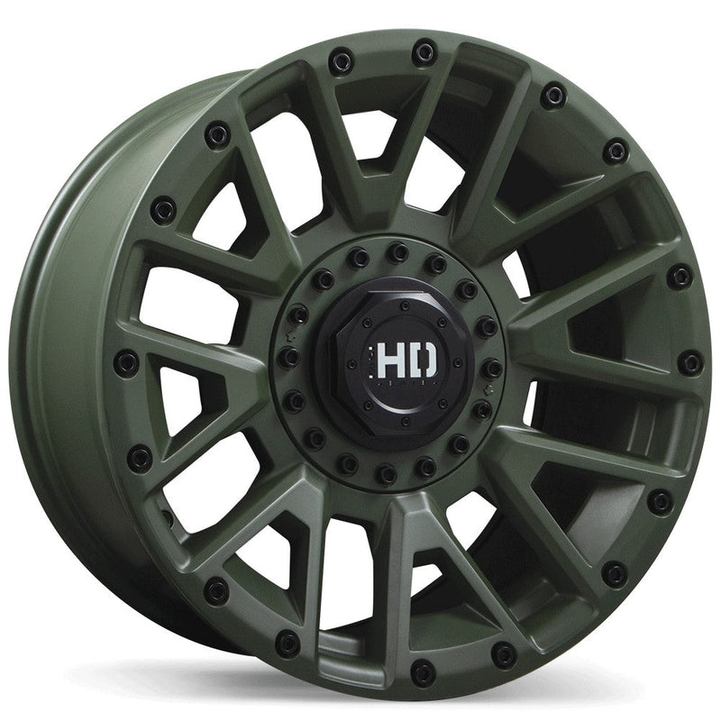 Fast HD - Knuckles - Satin Green - 17" x 9", 0 Offset, 6x135/139.7 (Bolt Pattern), 95.1mm HUB