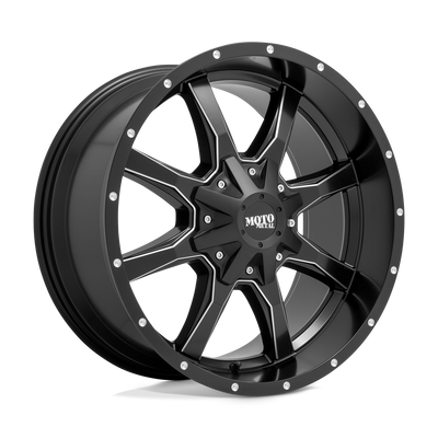 Moto Metal - MO970 - Black - SEMI GLOSS BLACK MILLED - 20" x 10", -18 Offset, 6x135/139.7 (Bolt Pattern), 106.1mm HUB