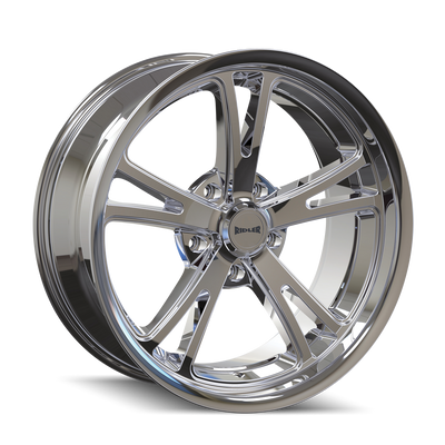 Ridler - 606 - Chrome - CHROME - 20" x 10", 0 Offset, 5x120.65 (Bolt Pattern), 83.8mm HUB