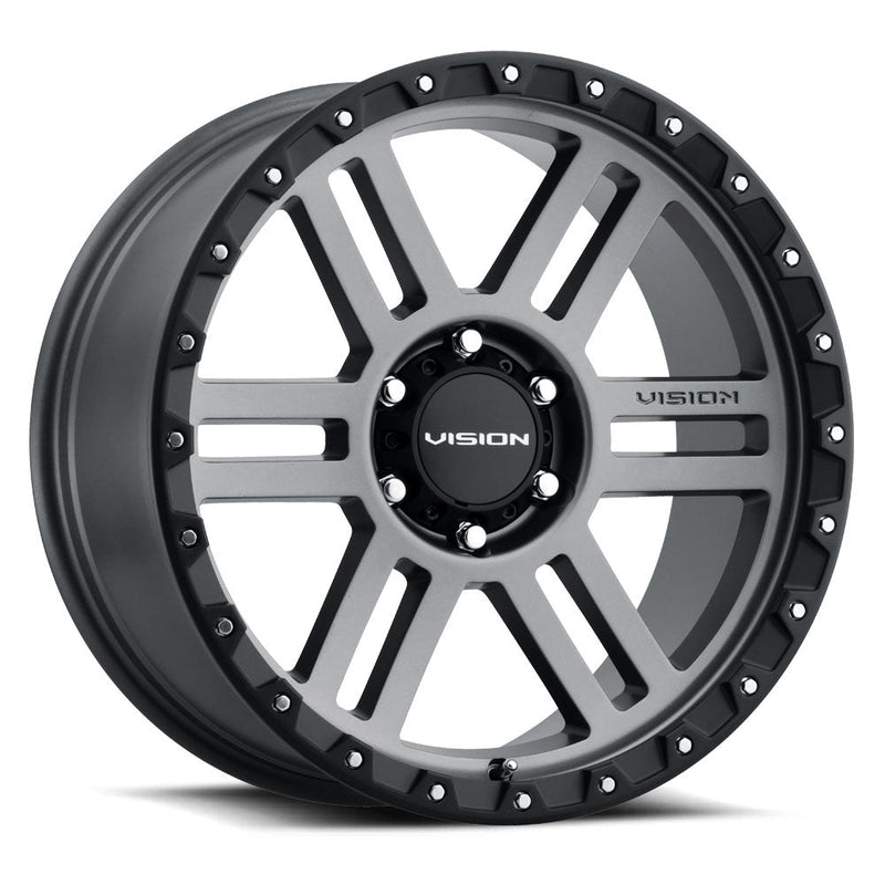 Vision Wheel Off-Road - 354 MANX2 - Grey - Satin Grey - 20" x 9", 10 Offset, 5x127 (Bolt Pattern), 78.1mm HUB