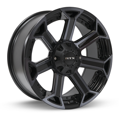 RTX Wheels - Peak - Black - Black Machined Grey - 20" x 10", -18 Offset, 6x135/139.7 (Bolt Pattern), 87.1mm HUB