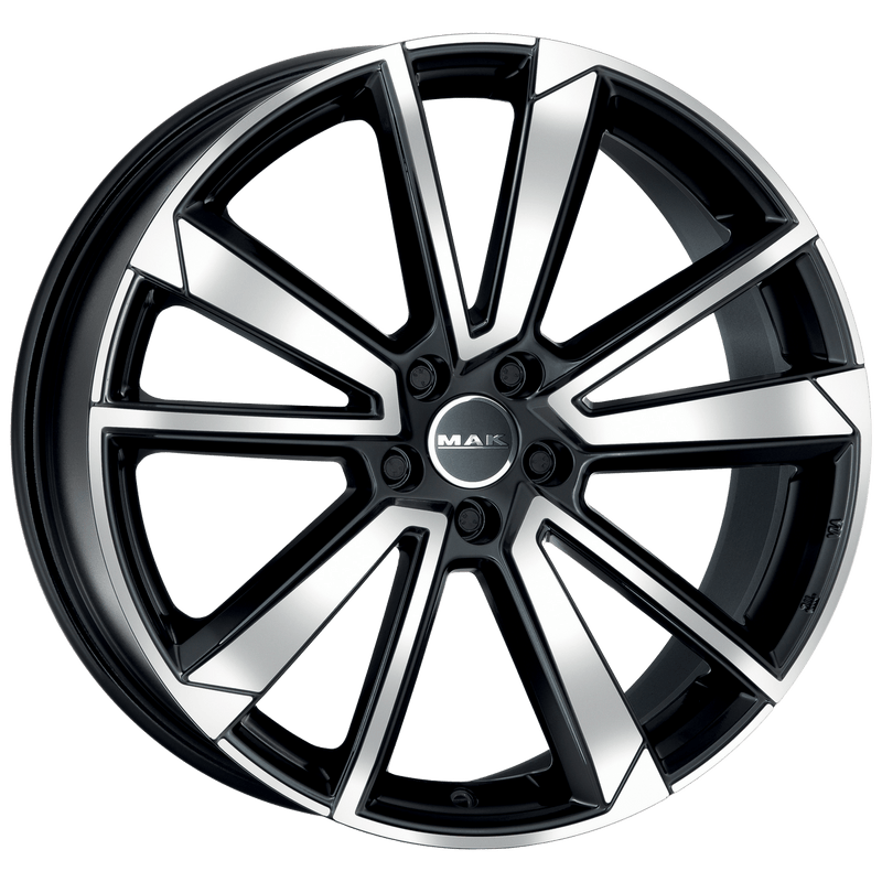 Mak Wheels - FIVESTAR - Black - BLACK MIRROR - 20" x 8.5", 49 Offset, 5x108 (Bolt Pattern), 67.1mm HUB