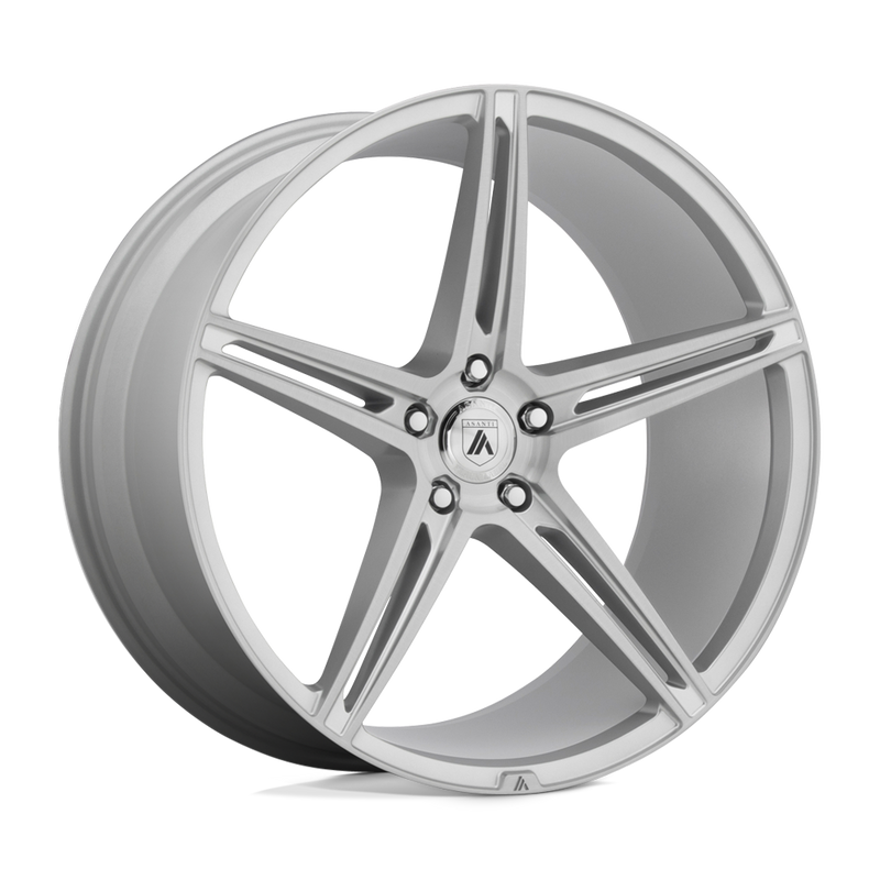 Asanti Black - ABL-22 ALPHA 5 - Silver - Brushed Silver - 20" x 10.5", 38 Offset, 5x114.3 (Bolt Pattern), 72.6mm HUB