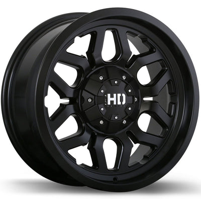 Fast HD - Rigg - Black - Matte Black - 17" x 8", 20 Offset, 6x139.7 (Bolt Pattern), 77.8mm HUB