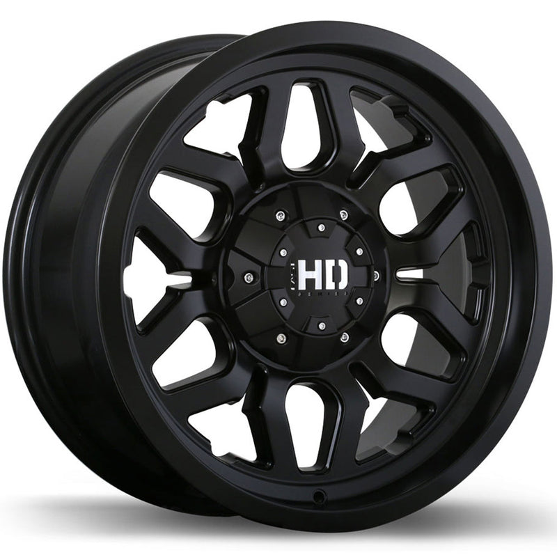 Fast HD - Rigg - Black - Matte Black - 17" x 8", 20 Offset, 6x139.7 (Bolt Pattern), 77.8mm HUB