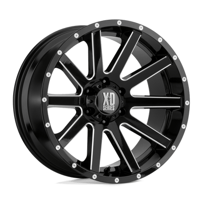 XD Series - XD818 HEIST - Black - Satin Black Milled - 18" x 9", 18 Offset, 5x127 (Bolt Pattern), 78.1mm HUB