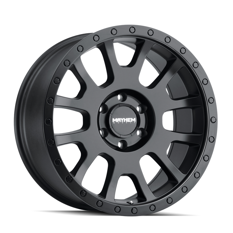 Mayhem - SCOUT - Black - MATTE BLACK - 17" x 8.5", 0 Offset, 5x127 (Bolt Pattern), 78.1mm HUB