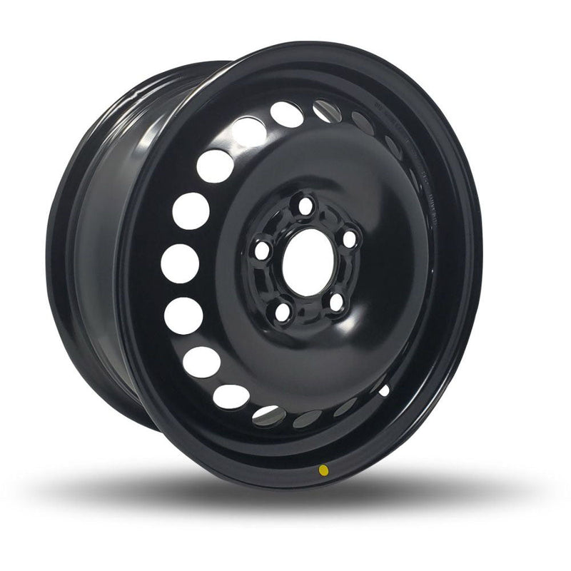 DTD - Steel - Black - Black - 15" x 6", 52 Offset, 5x108 (Bolt Pattern), 63.3mm HUB