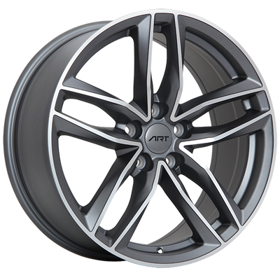 ART - Replica 36 - Gunmetal - Matt Gunmetal - Machined Face - 19" x 8.5", 35 Offset, 5x112 (Bolt Pattern), 66.5mm HUB