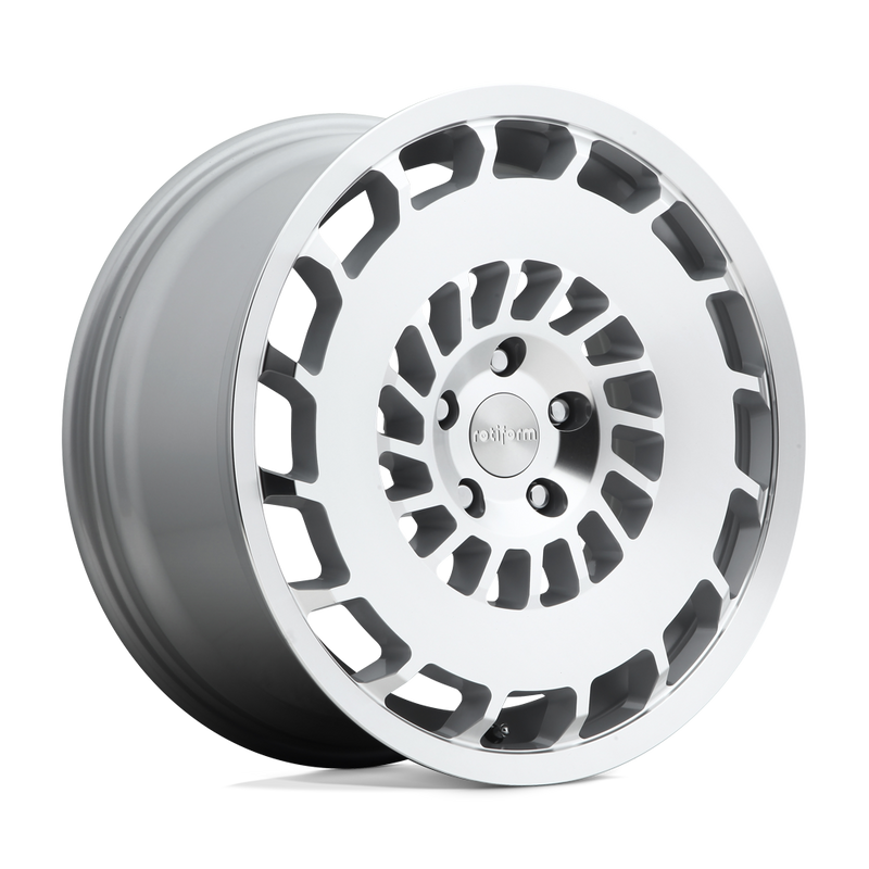 Rotiform - R135 CCV - Silver - GLOSS SILVER MACHINED - 19" x 8.5", 45 Offset, 5x112 (Bolt Pattern), 66.6mm HUB