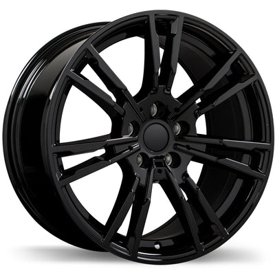 Replika - R231 - Black - Gloss Black - 17" x 7.5", 25 Offset, 5x112 (Bolt Pattern), 66.6mm HUB