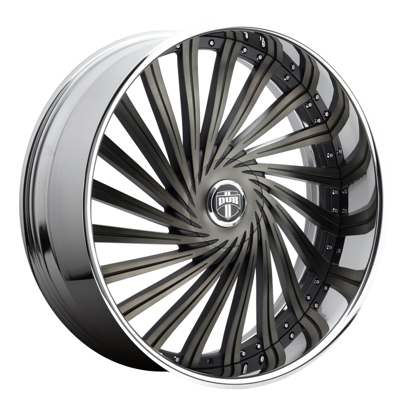 DUB - S241 DAZED - Gunmetal - MATTE BLACK DOUBLE DARK TINT - 24" x 9", 5 Offset, 5x120.65/127 (Bolt Pattern), 78.1mm HUB