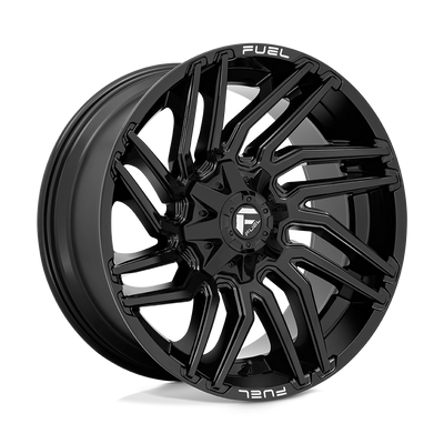 Fuel - D776 TYPHOON - Black - GLOSS BLACK - 22" x 10", -18 Offset, 8x180 (Bolt Pattern), 124.2mm HUB