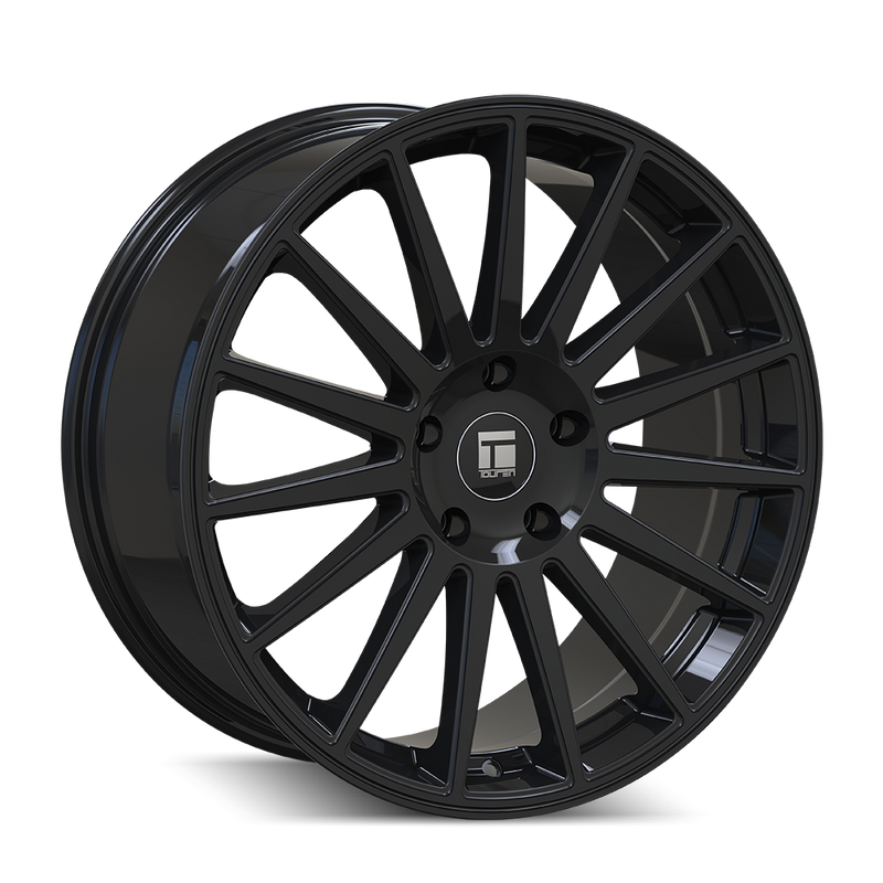 Touren - TR92 - Black - GLOSS BLACK - 20" x 9", 35 Offset, 5x127 (Bolt Pattern), 71.5mm HUB