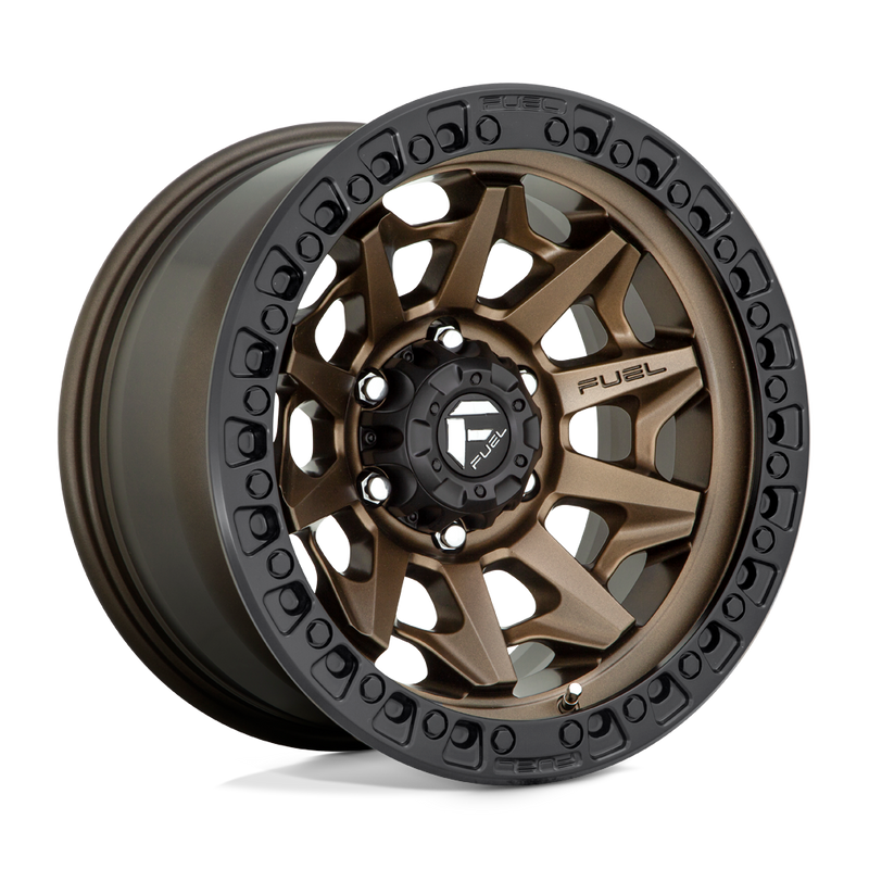 Fuel - D696 COVERT - Bronze - MATTE BRONZE BLACK BEAD RING - 17" x 9", -12 Offset, 6x139.7 (Bolt Pattern), 106.1mm HUB