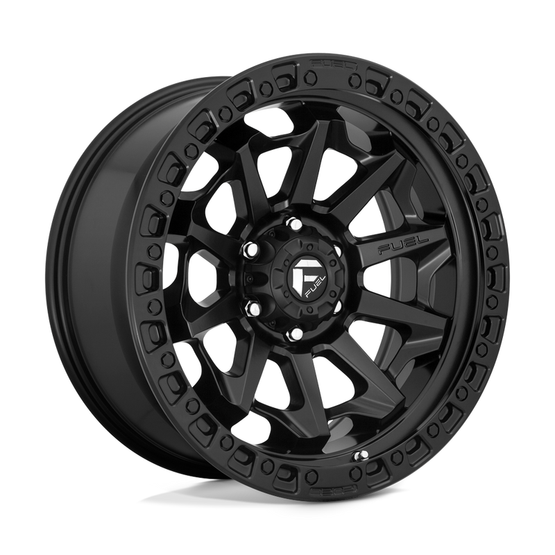 Fuel - D694 COVERT - Black - MATTE BLACK - 20" x 10", -18 Offset, 6x139.7 (Bolt Pattern), 106.1mm HUB