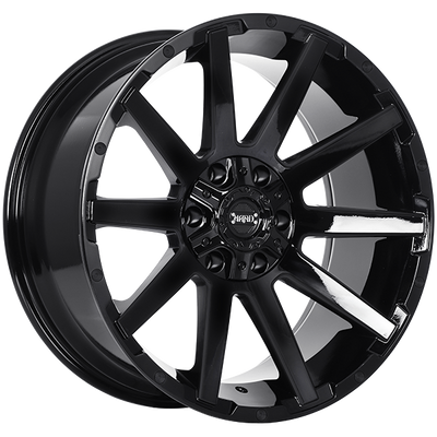 Ruffino HARD - Sinner - Black - Gloss Black - 20" x 9", 15 Offset, 5x150 (Bolt Pattern), 110.1mm HUB