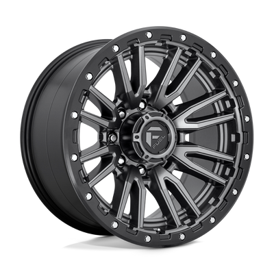 Fuel - D680 REBEL - Gunmetal - MATTE GUN METAL BLACK BEAD RING - 20" x 10", -18 Offset, 8x165.1 (Bolt Pattern), 125.1mm HUB