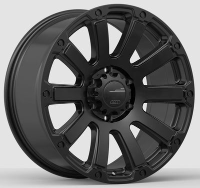 Ceco Wheels - C01T - Black - 18" x 9", 20 Offset, 6x139.7 (Bolt Pattern), 106.1mm HUB