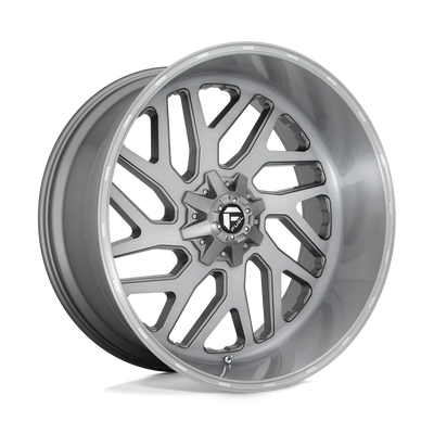 Fuel - D715 TRITON PLATINUM - Gunmetal - BRUSHED GUN METAL TINTED CLEAR - 26" x 12", -44 Offset, 8x170 (Bolt Pattern), 125.1mm HUB
