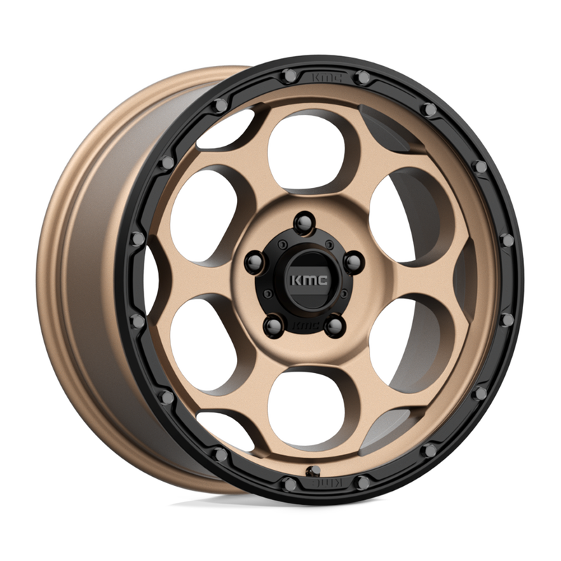 KMC Wheels - KM541 DIRTY HARRY - Bronze - MATTE BRONZE WITH BLACK LIP - 18" x 8.5", 18 Offset, 5x127 (Bolt Pattern), 71.5mm HUB
