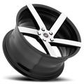 Spec-1 Racing - SPM-80 - Black - Gloss Black Machined - 22" x 9", 15 Offset, 5x115 (Bolt pattern), 74.10mm HUB