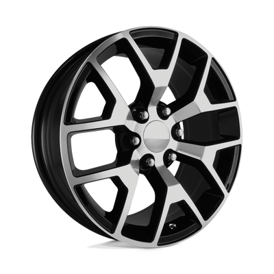 OE Creations - PR150 - Black - GLOSS BLACK/MACHINED - 20" x 9", 27 Offset, 6x139.7 (Bolt Pattern), 78.1mm HUB