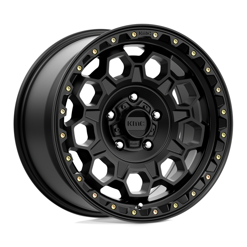 KMC Wheels - KM545 TREK - Black - SATIN BLACK - 17" x 9", 18 Offset, 5x150 (Bolt Pattern), 110.1mm HUB