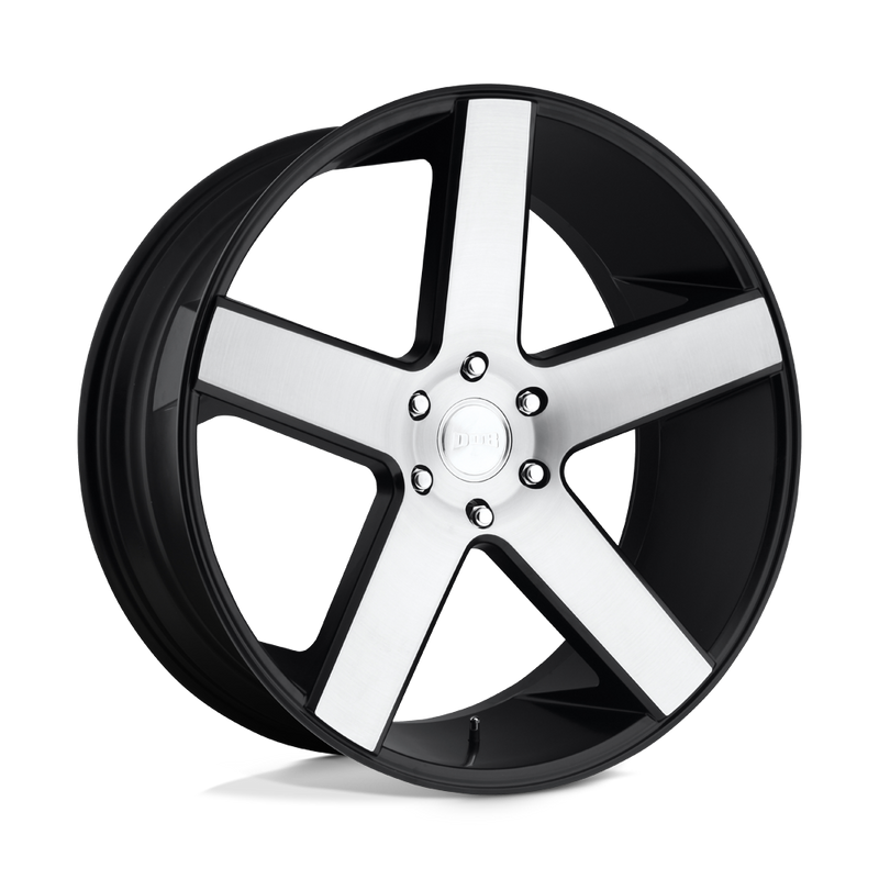 DUB - S217 BALLER - Black - GLOSS BLACK BRUSHED - 24" x 10", 30 Offset, 6x139.7 (Bolt Pattern), 78.1mm HUB