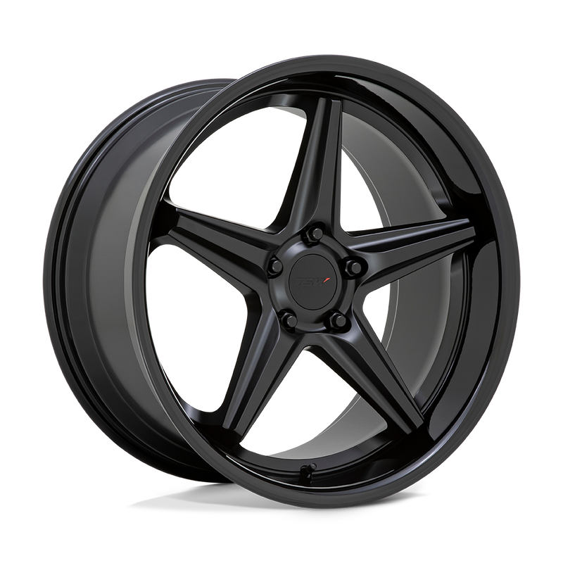 TSW Wheels - LAUNCH - Black - MATTE BLACK WITH GLOSS BLACK LIP - 20" x 8.5", 32 Offset, 5x112 (Bolt Pattern), 66.6mm HUB