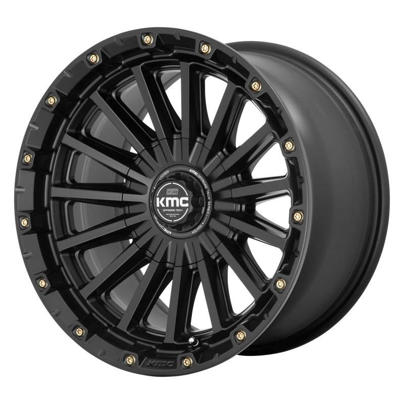 KMC Wheels - KM102 SIGNAL - Black - SATIN BLACK - 20" x 9", 0 Offset, 6x120/139.7 (Bolt Pattern), 78.1mm HUB