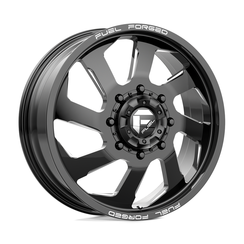 Fuel Mono - DD39 FF39D - Black - GLOSS BLACK MILLED - 20" x 8.25", -202 Offset, 10x225 (Bolt Pattern), 170.1mm HUB