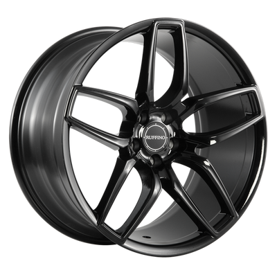 Ruffino Wheels - Trofeo - Black - Gloss Black - 20" x 10.5", 42 Offset, 5x120 (Bolt Pattern), 74.1mm HUB