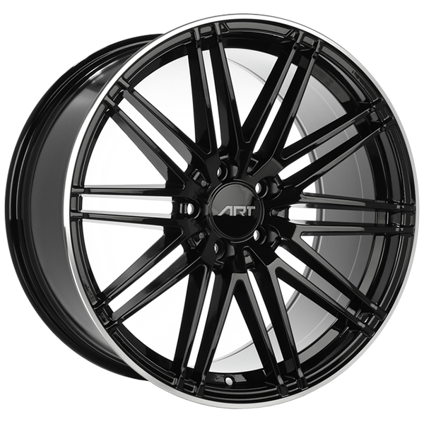 ART - Replica 288 - Black - Gloss Black - Machined Lip - 19" x 9.5", 45 Offset, 5x112 (Bolt Pattern), 66.6mm HUB