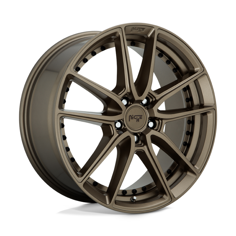 Niche - M222 DFS - Bronze - MATTE BRONZE - 19" x 8.5", 42 Offset, 5x112 (Bolt Pattern), 66.6mm HUB