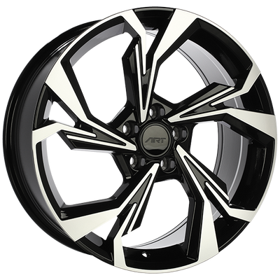 ART - Replica 243 - Black - Gloss Black - Machined Face - 18" x 8", 35 Offset, 5x112 (Bolt Pattern), 66.5mm HUB