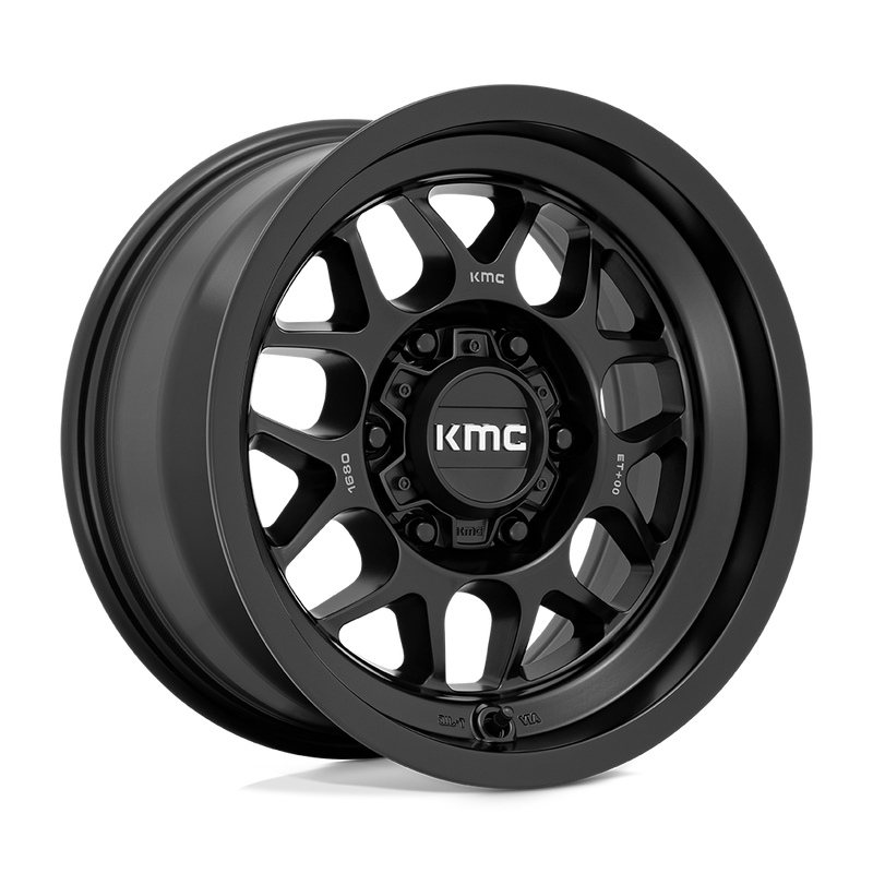 KMC Wheels - KM725 TERRA - Black - SATIN BLACK - 16" x 8", 0 Offset, 6x139.7 (Bolt Pattern), 106.1mm HUB