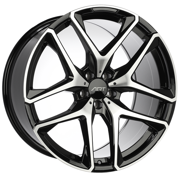 ART - Replica 291 - Black - Gloss Black - Machined Face - 21" x 11", 47 Offset, 5x112 (Bolt Pattern), 66.6mm HUB