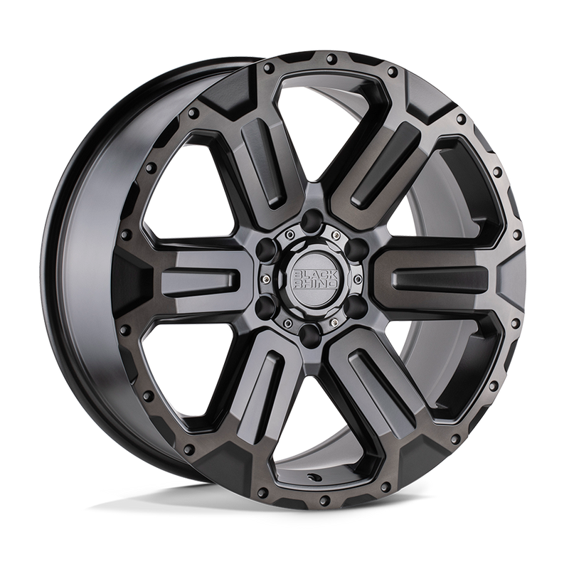 Black Rhino - WANAKA - Gunmetal - MATTE GUNMETAL WITH BRUSHED FACE & GUNMETAL TINT - 20" x 9", 40 Offset, 6x139.7 (Bolt Pattern), 112.1mm HUB