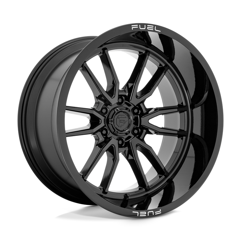 Fuel - D760 CLASH - Black - GLOSS BLACK - 22" x 12", -44 Offset, 6x135 (Bolt Pattern), 87.1mm HUB