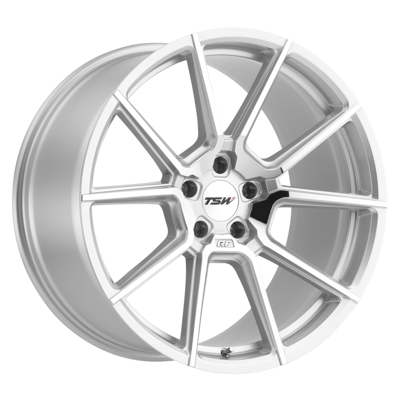 TSW Wheels - CHRONO - Gunmetal - SILVER W/ MIRROR CUT FACE - 18" x 8.5", 3 Offset, 5x114.3 (Bolt Pattern), 76.1mm HUB
