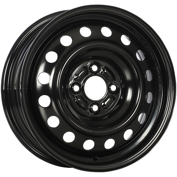 RNB - STEEL WHEEL - Black - Black E-Coating - 15" x 6", 40 Offset, 5x100 (Bolt pattern), 54.1mm HUB