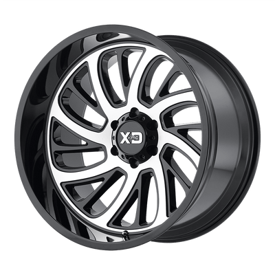 XD Series - XD826 SURGE - Black - Gloss Black With Machined Face - 20" x 10", -24 Offset, 6x135 (Bolt Pattern), 87.1mm HUB