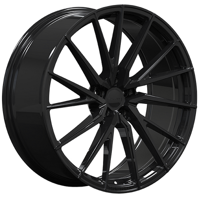 Ruffino Wheels - Central - Black - Gloss Black - 22" x 9", 40 Offset, 5x108 (Bolt pattern), 63.4mm HUB