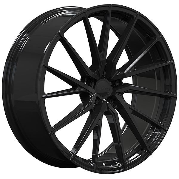 Ruffino Wheels - Central - Black - Gloss Black - 22" x 9", 40 Offset, 5x108 (Bolt pattern), 63.4mm HUB
