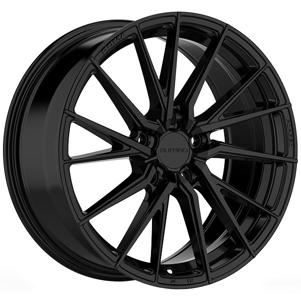 Ruffino Wheels - Virago - Black - Gloss Black - 18" x 8", 35 Offset, 5x120 (Bolt pattern), 67.1mm HUB