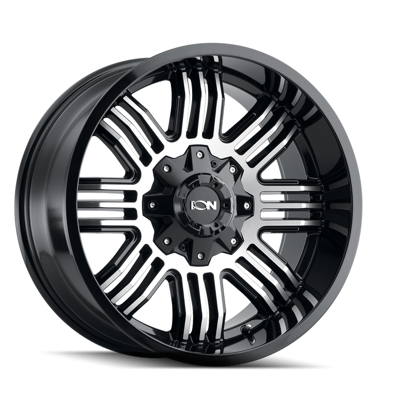 Ion Alloy - 144 - Black - BLACK/MACHINED - 20" x 10", -19 Offset, 8x170 (Bolt Pattern), 125.2mm HUB