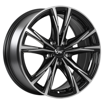 Dai Alloys - ORACLE - Black - Gloss Black - Machined Face - 16" x 7", 40 Offset, 5x114.3 (Bolt pattern), 73.1mm HUB