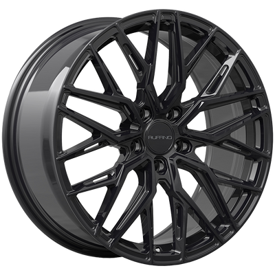 Ruffino Wheels - Glory - Black - Gloss Black - 19" x 8.5", 35 Offset, 5x114.3 (Bolt pattern), 73.1mm HUB